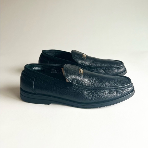 Men’s Cartelo Black Genuine Leather Rubber Outsole Loafers size 255mm, US 10 main image 9